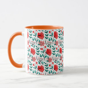 Colourful Hand Drawn Floral Pattern. Mug