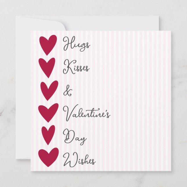 Colourful Hand Drawn Hearts Card Template (Front)