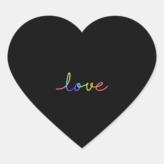 Colourful Hand Drawn Love  Sticker  (Front)