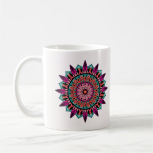 Colourful Hand Drawn Mandala Pattern Coffee Mug