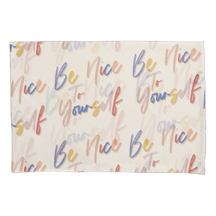 Colourful Hand Drawn Motivational Pattern Pillowcase