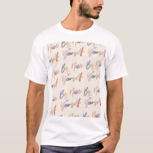 Colourful Hand Drawn Motivational Pattern T-Shirt