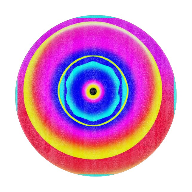 Colourful Hand Drawn Patterns Art Style Cutting Board (Front)