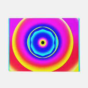 Colourful Hand Drawn Patterns Art Style Doormat