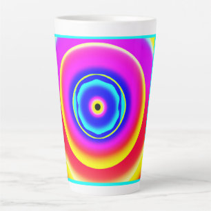 Colourful Hand Drawn Patterns Art Style Latte Mug