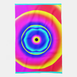 Colourful Hand Drawn Patterns Art Style Tea Towel