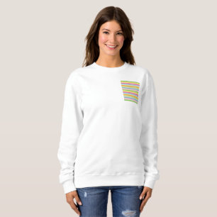 Colourful hand drawn stripes pattern sweatshirt