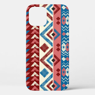 Colourful Hand-Drawn Tribal Pattern iPhone 12 Case