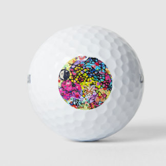 Colourful Hand-painted design Golf Balls