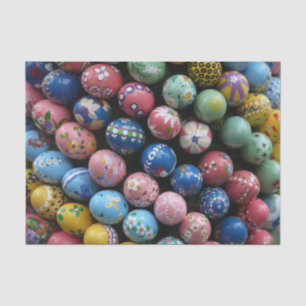 Colourful Hand Painted Easter Eggs Tissue Paper