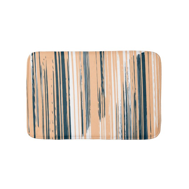 Colourful hand painted lines bath mat (Front)