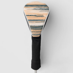 Colourful hand painted lines golf head cover