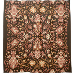 Colourful hand painted sugar skulls, calaveras in  shower curtain