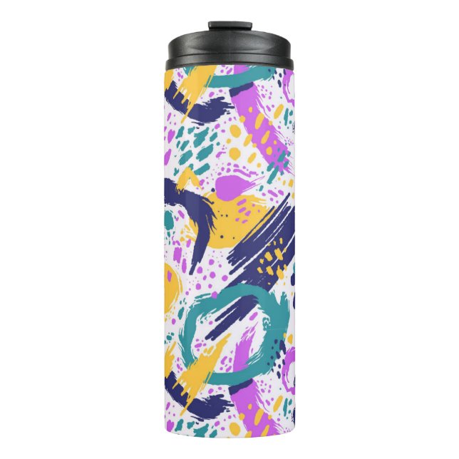 colourful hand painting  thermal tumbler (Front)
