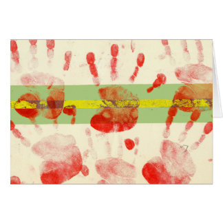 Colourful Hand Print Card