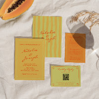 Colourful Hand Written Pinstripes Whimsical Weddin