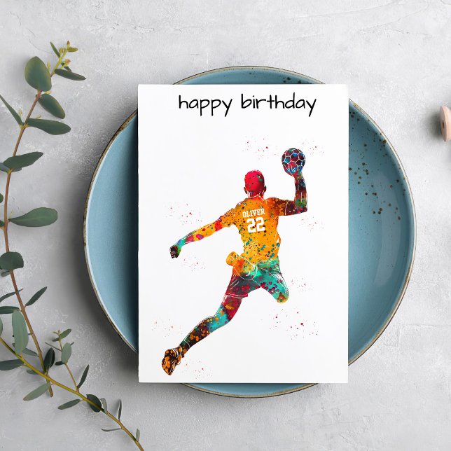 Colourful Handball Player Card (Creator Uploaded)
