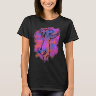 Colourful handball player for handball fans and at T-Shirt