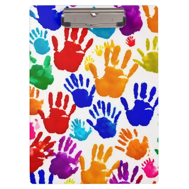 Colourful HandPrint Clipboard (Front)