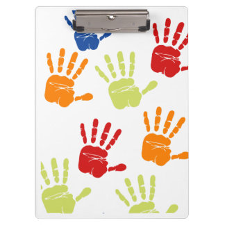 Colourful Handprint Clipboard
