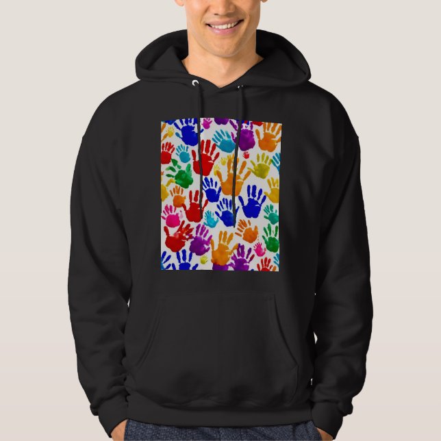 Colourful HandPrint Hoodie (Front)
