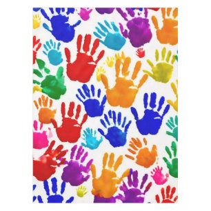 Colourful HandPrint Tablecloth