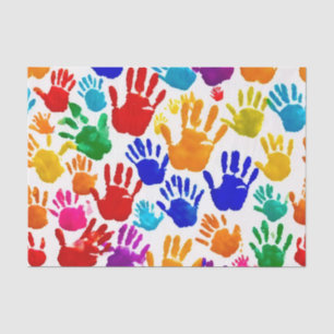 Colourful HandPrint Tissue Paper