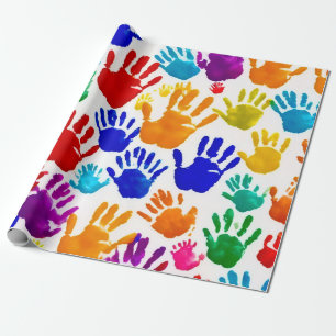 Colourful HandPrint Wrapping Paper
