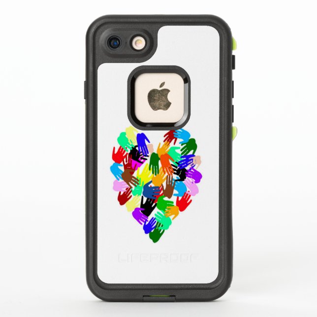 Colourful Handprints of World Brotherhood LifeProof iPhone Case (Back)