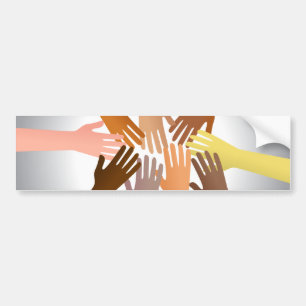 Colourful Hands Bumper Sticker