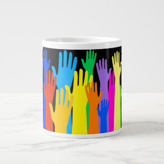 Colourful Hands Large Coffee Mug