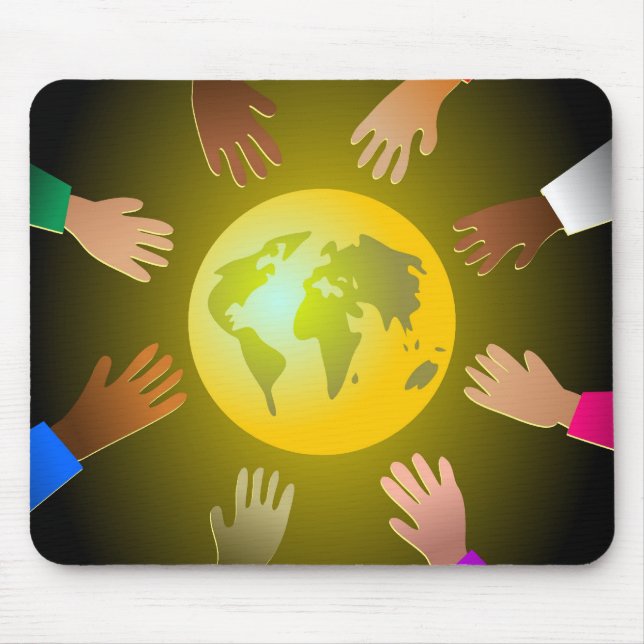 Colourful Hands Mouse Mat (Front)