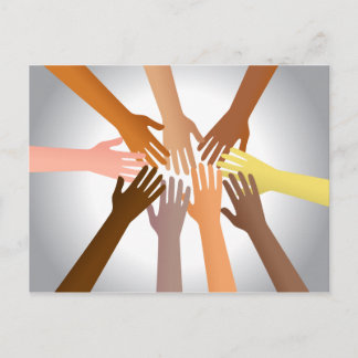 Colourful Hands Postcard