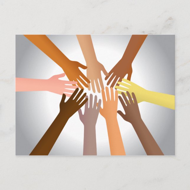 Colourful Hands Postcard (Front)