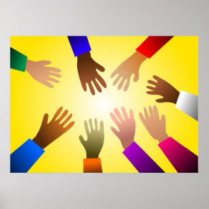 Colourful Hands Poster