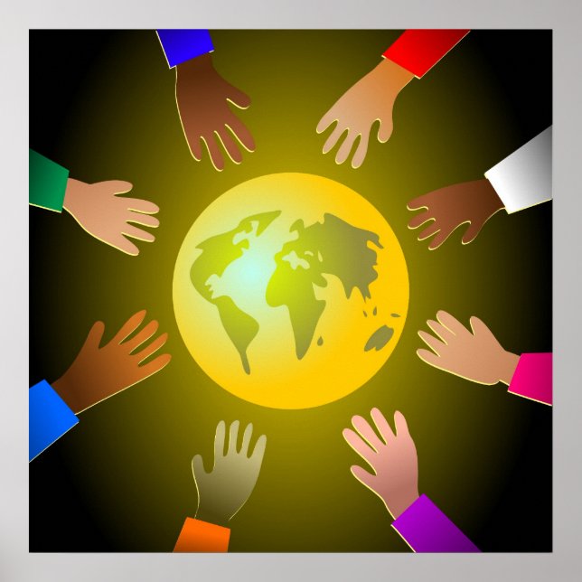 Colourful Hands Poster (Front)