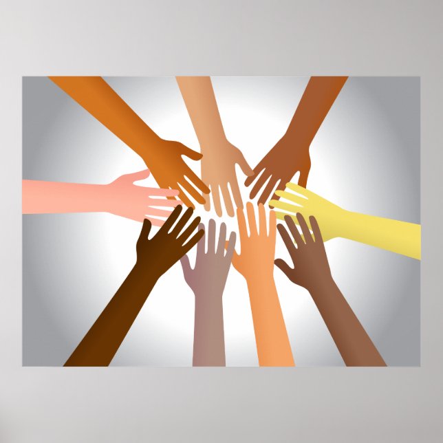 Colourful Hands Poster (Front)