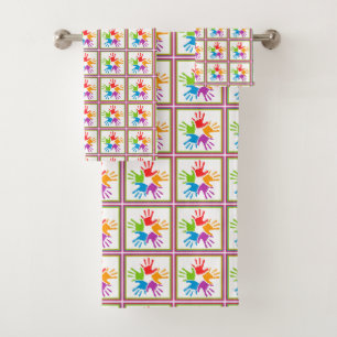 Colourful Hands Towel Set