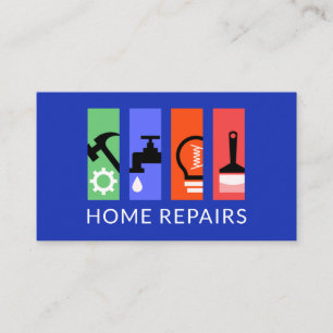 Colourful Handyman Tool Layers Business Card