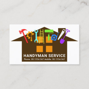 Colourful Handyman Tools Home Remodeling Business Card