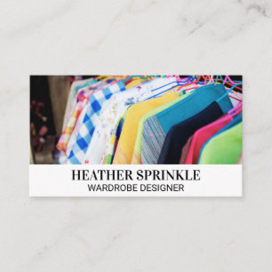 Colourful Hanging Clothes Business Card