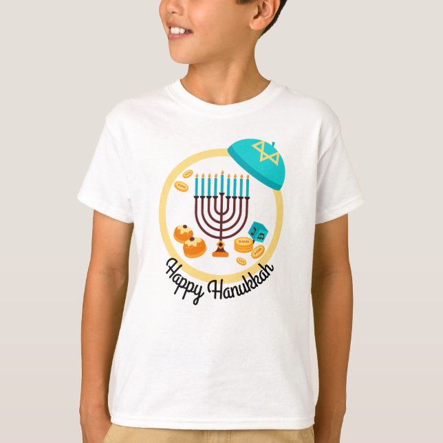 Colourful Hanukkah T-Shirt (Front)