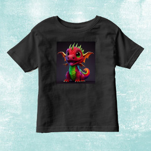 Colourful Happy Baby Dragon size 2T to 6T Toddler T-Shirt