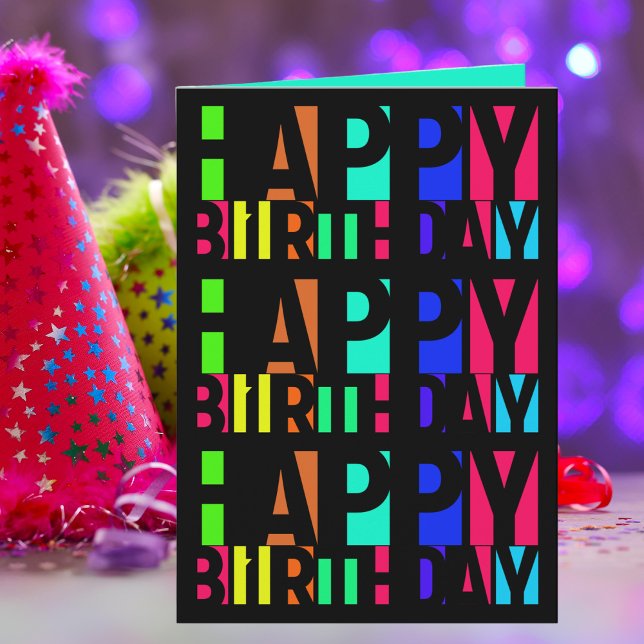 Colourful Happy Birthday and Many More Card (Creator Uploaded)