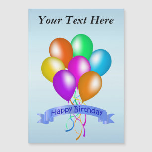 Colourful Happy Birthday Balloons Banner Party
