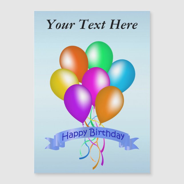 Colourful Happy Birthday Balloons Banner Party (Front)