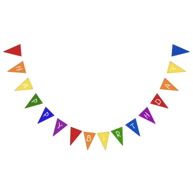 Colourful Happy Birthday Bunting Flags (All)