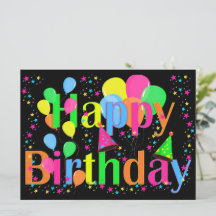 COLOURFUL HAPPY BIRTHDAY CARD