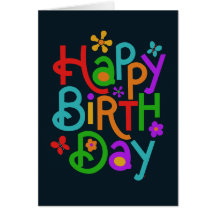 Colourful Happy Birthday Card
