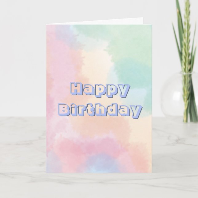 Colourful, Happy Birthday  Card (Front)